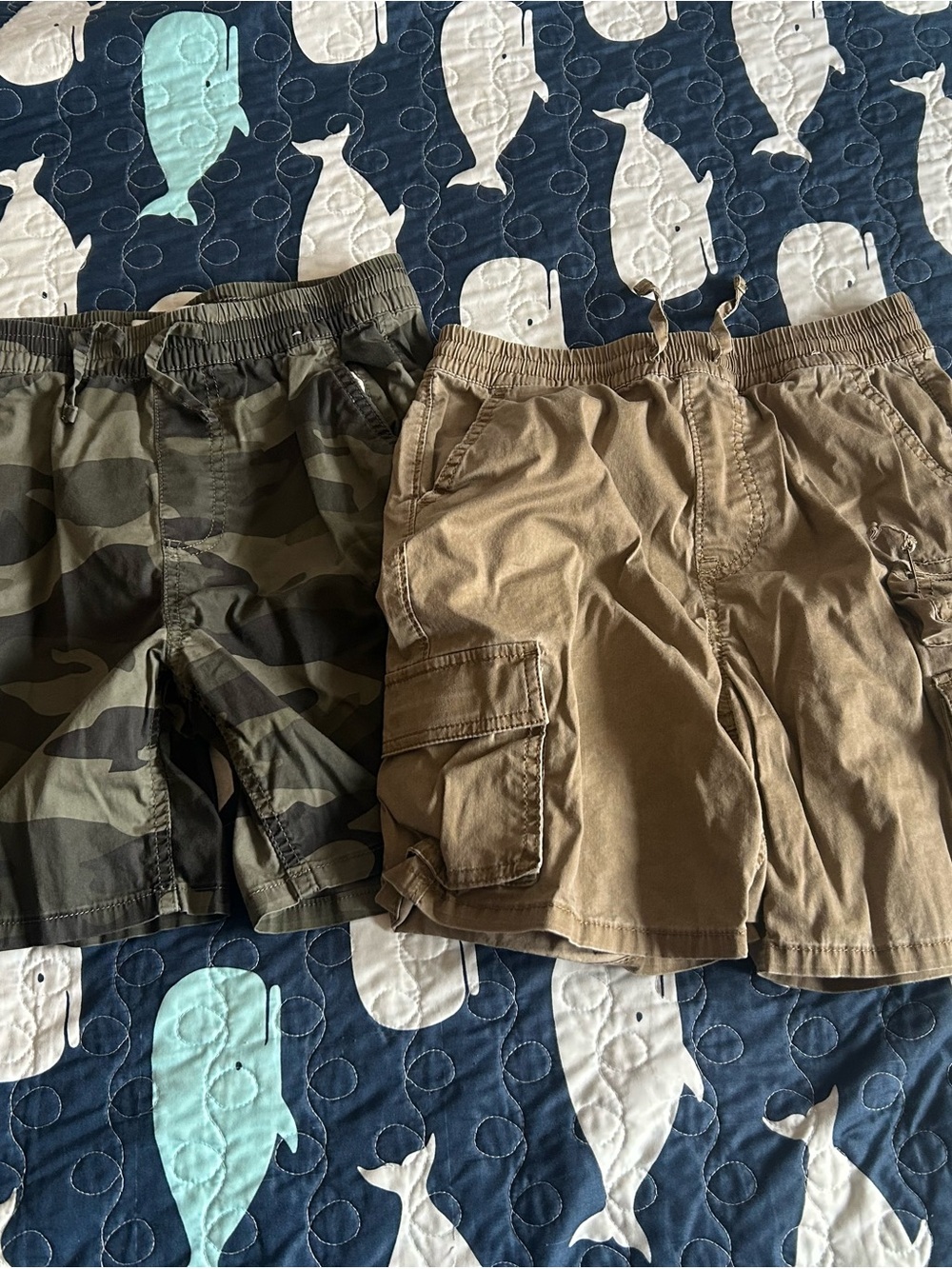 abercrombie kids Camouflage & Khaki Cargo Shorts Duo